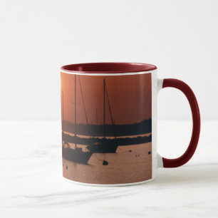 Sonnenaufgang-Segelboot-Tasse Tasse