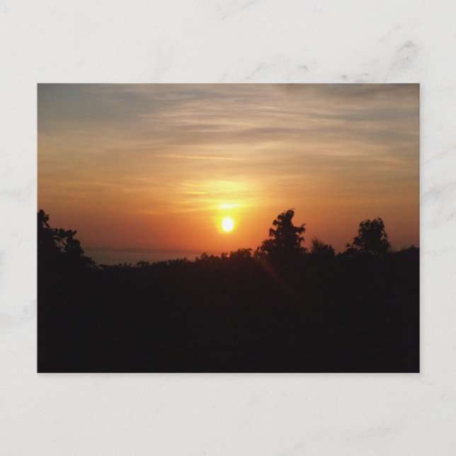 Sonnenaufgang @ senaru postkarte (Vorderseite)