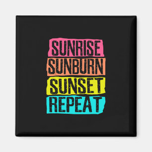 Sonnenaufgang Sonnenbrand Sonnenuntergang Wiederho Magnet