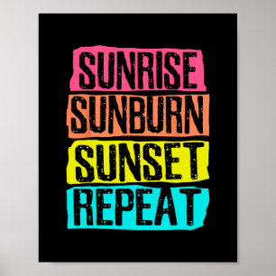 Sonnenaufgang Sonnenbrand Sonnenuntergang Wiederho Poster