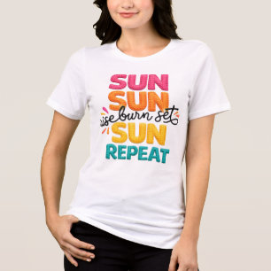 Sonnenaufgang Sonnenbrand Untergangssonne Wiederho Tri-Blend Shirt