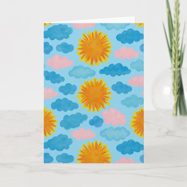 Sonnenaufgang-Sonnenuntergang Blank-Grußkarte Karte (Vorderseite)