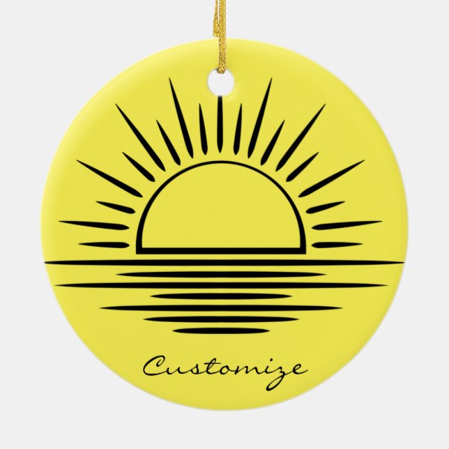 Sonnenaufgang/Sonnenuntergang Reflection Thunder_C Keramik Ornament (Hinten)
