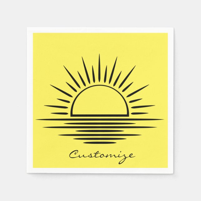 Sonnenaufgang/Sonnenuntergang Reflection Thunder_C Serviette (Vorderseite)