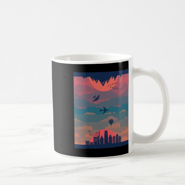 Sonnenaufgang Sonnenuntergang Tag und Nacht Erde 3 Kaffeetasse (Rechts)