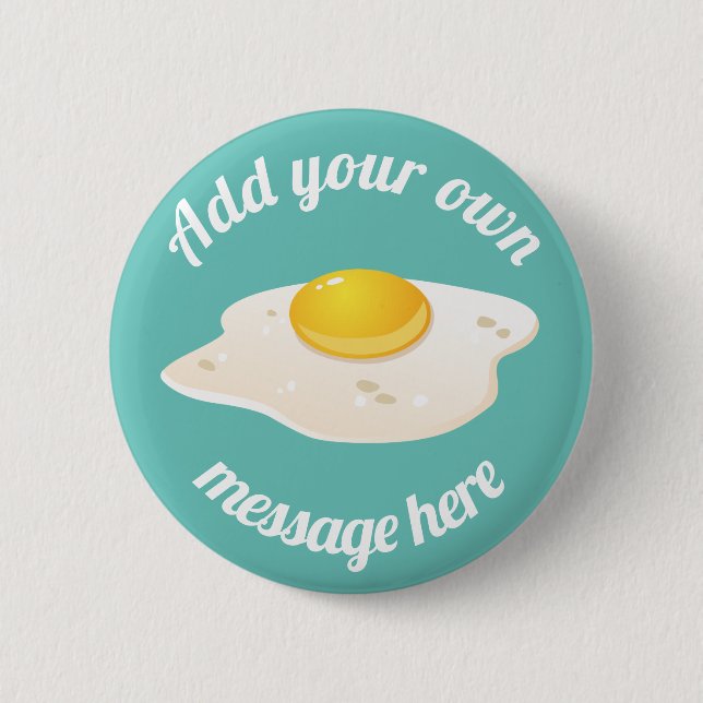 Sonnenaufgang Spiegelei Frühstück benutzerdefinier Button (Vorderseite)
