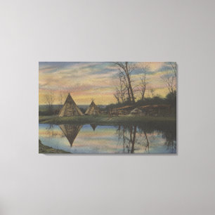 Sonnenaufgang-Szene auf einem Nordwestinder Leinwanddruck