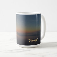 Sonnenaufgang Tasse über Nebel