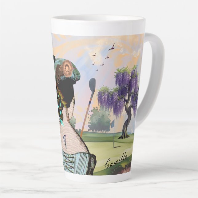 Sonnenaufgang Tee Time Latte Tasse (Rechte Ecke)