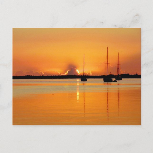 Sonnenaufgang, Titusville (Cape Canaveral) Florida Postkarte (Vorderseite)