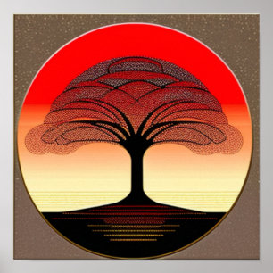 Sonnenaufgang Tree of Life Poster