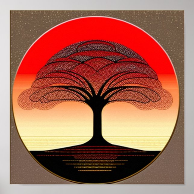 Sonnenaufgang Tree of Life Poster (Vorne)