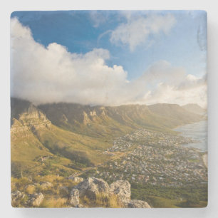 Sonnenaufgang über Camps Bay und Table Mountain Steinuntersetzer