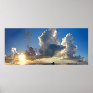 Sonnenaufgang über dem Atlantik am Kap Canaveral Poster