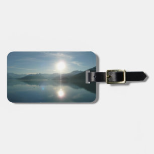 Sonnenaufgang über dem College Fjord Alaska Fotogr Gepäckanhänger