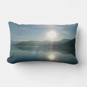 Sonnenaufgang über dem College Fjord Alaska Fotogr Lendenkissen