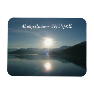 Sonnenaufgang über dem College Fjord Alaska Fotogr Magnet