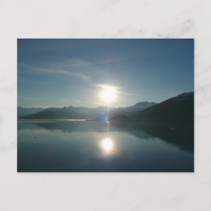 Sonnenaufgang über dem College Fjord Alaska Fotogr Postkarte