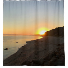 Sonnenaufgang über dem Long Island Sound Duschvorhang