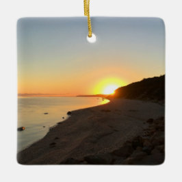 Sonnenaufgang über dem Long Island Sound Keramikornament
