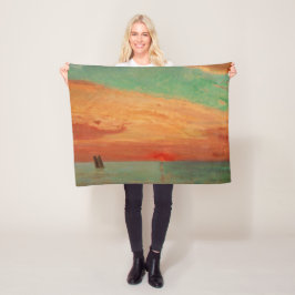 Sonnenaufgang über dem Ostsee (Asiatische Kunst) ( Fleecedecke