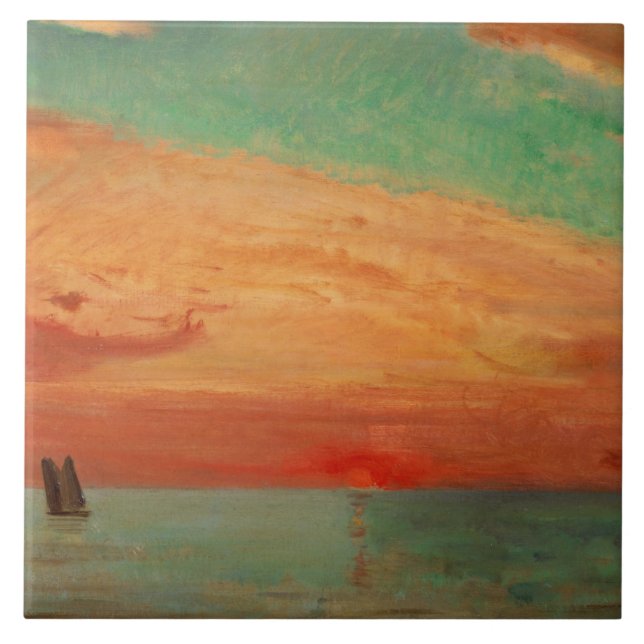 Sonnenaufgang über dem Ostsee (Asiatische Kunst) ( Fliese (Vorderseite)