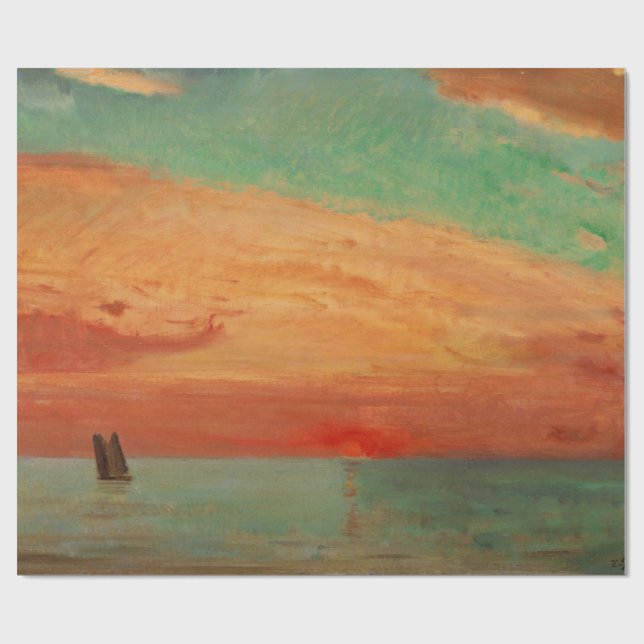 Sonnenaufgang über dem Ostsee (Asiatische Kunst) ( Geschenkpapier (Flach)
