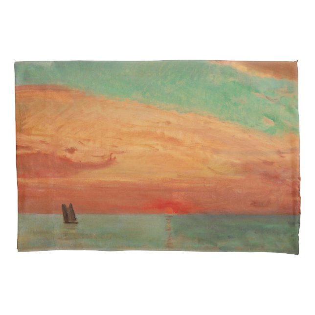 Sonnenaufgang über dem Ostsee (Asiatische Kunst) ( Kissenbezug (Vorderseite-Links)