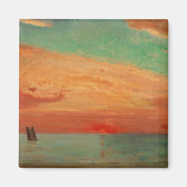 Sonnenaufgang über dem Ostsee (Asiatische Kunst) ( Magnet (Vorne)