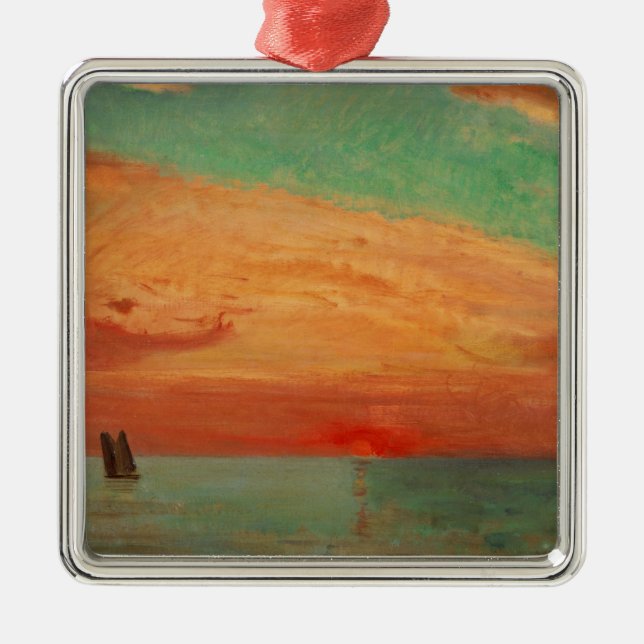 Sonnenaufgang über dem Ostsee (Asiatische Kunst) ( Ornament Aus Metall (Vorne)