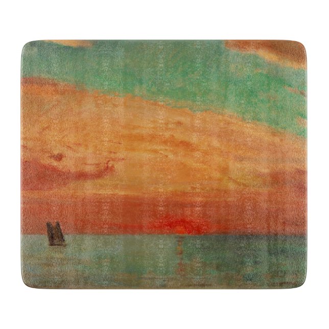 Sonnenaufgang über dem Ostsee (Asiatische Kunst) ( Schneidebrett (Vorderseite)