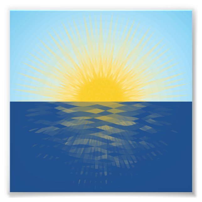 Sonnenaufgang über dem Ozean Neubeginn Fotodruck (Vorne)