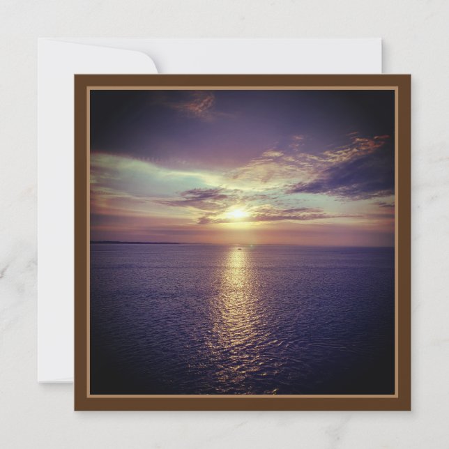 Sonnenaufgang über dem Ozean - Reisen nach Europa Karte (Vorderseite)