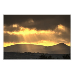 Sonnenaufgang über den Bergen, Zypern (2915) Fotodruck