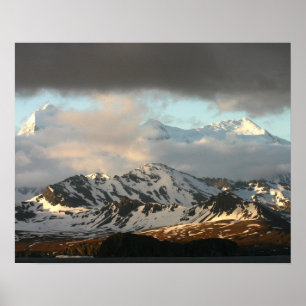 Sonnenaufgang über den Bergketten im Süden 2 Poster