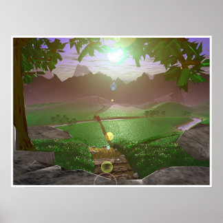 Sonnenaufgang über den Bergstraßen #3 Poster