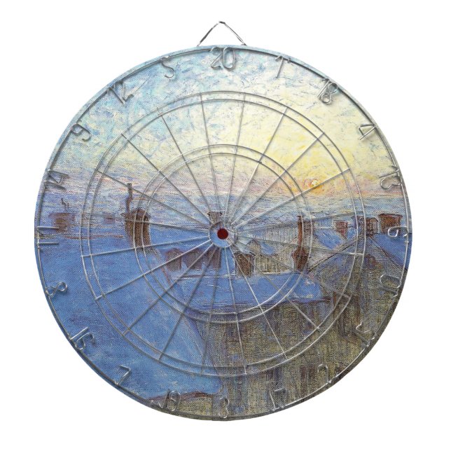 Sonnenaufgang über den Rooftops (von Eugène Jansso Dartscheibe (vorne)