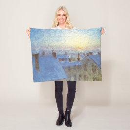 Sonnenaufgang über den Rooftops (von Eugène Jansso Fleecedecke