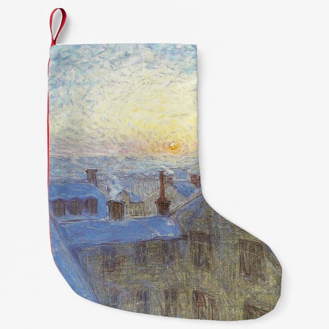 Sonnenaufgang über den Rooftops (von Eugène Jansso Kleiner Weihnachtsstrumpf (Vorderseite)