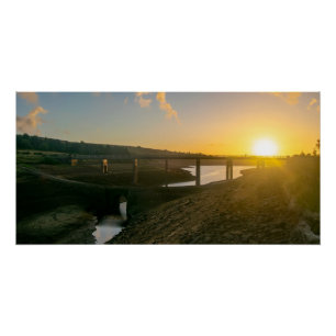 Sonnenaufgang über der Brücke der Bäder - exponier Poster