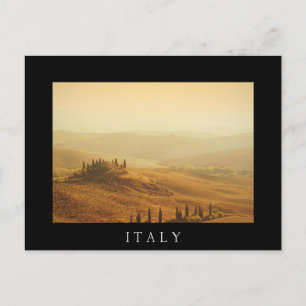 Sonnenaufgang über der Landschaft der Toskana, sch Postkarte