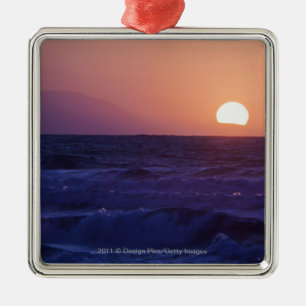 Sonnenaufgang über der Màlaga-Bucht Ornament Aus Metall