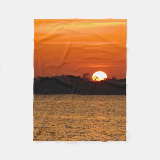 Sonnenaufgang über der Perdido Bay Fleecedecke (Vorderseite)