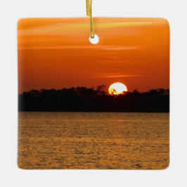 Sonnenaufgang über der Perdido Bay Keramikornament