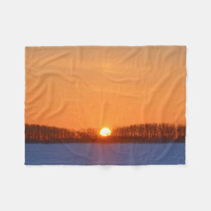 Sonnenaufgang über der Prärie Manitoba, Kanada Fleecedecke