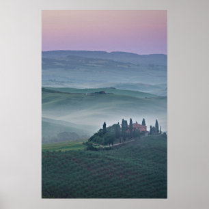 Sonnenaufgang über der Toskana Vertikalposter Poster