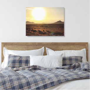 Sonnenaufgang über der Wüste Namib gestreifte Lein Leinwanddruck