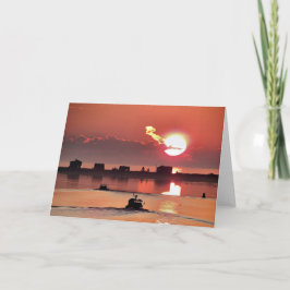 Sonnenaufgang über Hafen Plymouths MA Karte