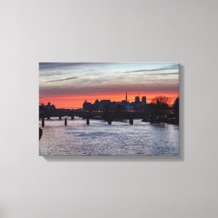 Sonnenaufgang über Ile de la Cite und Notre Dame - Leinwanddruck