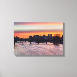 Sonnenaufgang über Ile de la Cite und Notre Dame - Leinwanddruck